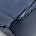 LOEWE SMALL PUZZLE BAG CALFSKIN NAVY SHW