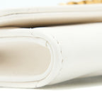 CHANEL 19 FLAP CARD HOLDER LAMBSKIN WHITE BRUSHED GHW (MICROCHIP)