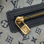 LOUIS VUITTON VINTAGE ZIP TOTE BAG FABRIC BLUE GHW