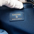 CHANEL BOY CLUTCH CALFSKIN PEARLY BLUE GHW