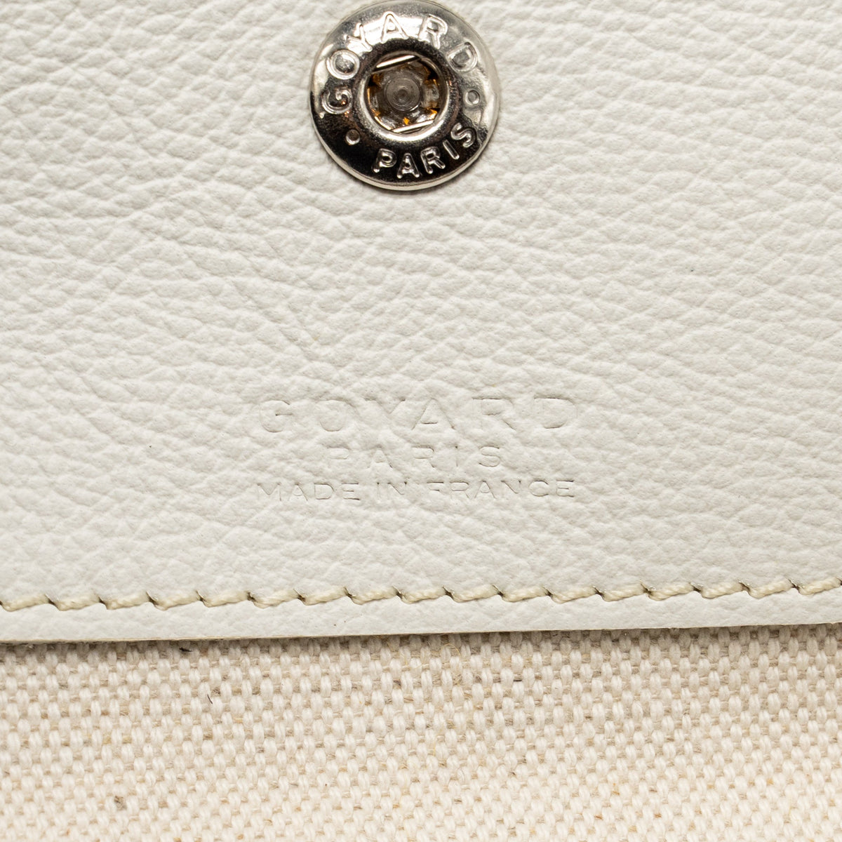 Goyard Boheme Hobo Bag Goyardine Canvas/Calfskin White SHW