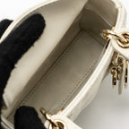 DIOR MICRO LADY DIOR BAG LAMBSKIN WHITE LGHW