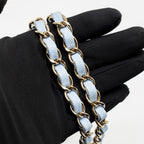 Chanel small vanity with chain caviar light blue LGHW (microchip)