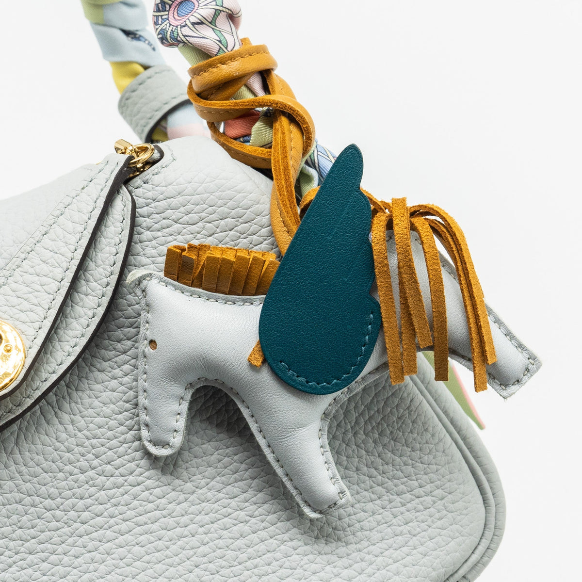 Hermes Mini Lindy Clemence Blue Pale GHW