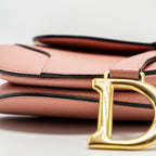 DIOR MINI SADDLE BAG GRAINED CALFSKIN PINK GHW