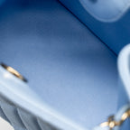 Chanel small vanity with chain caviar light blue LGHW (microchip)