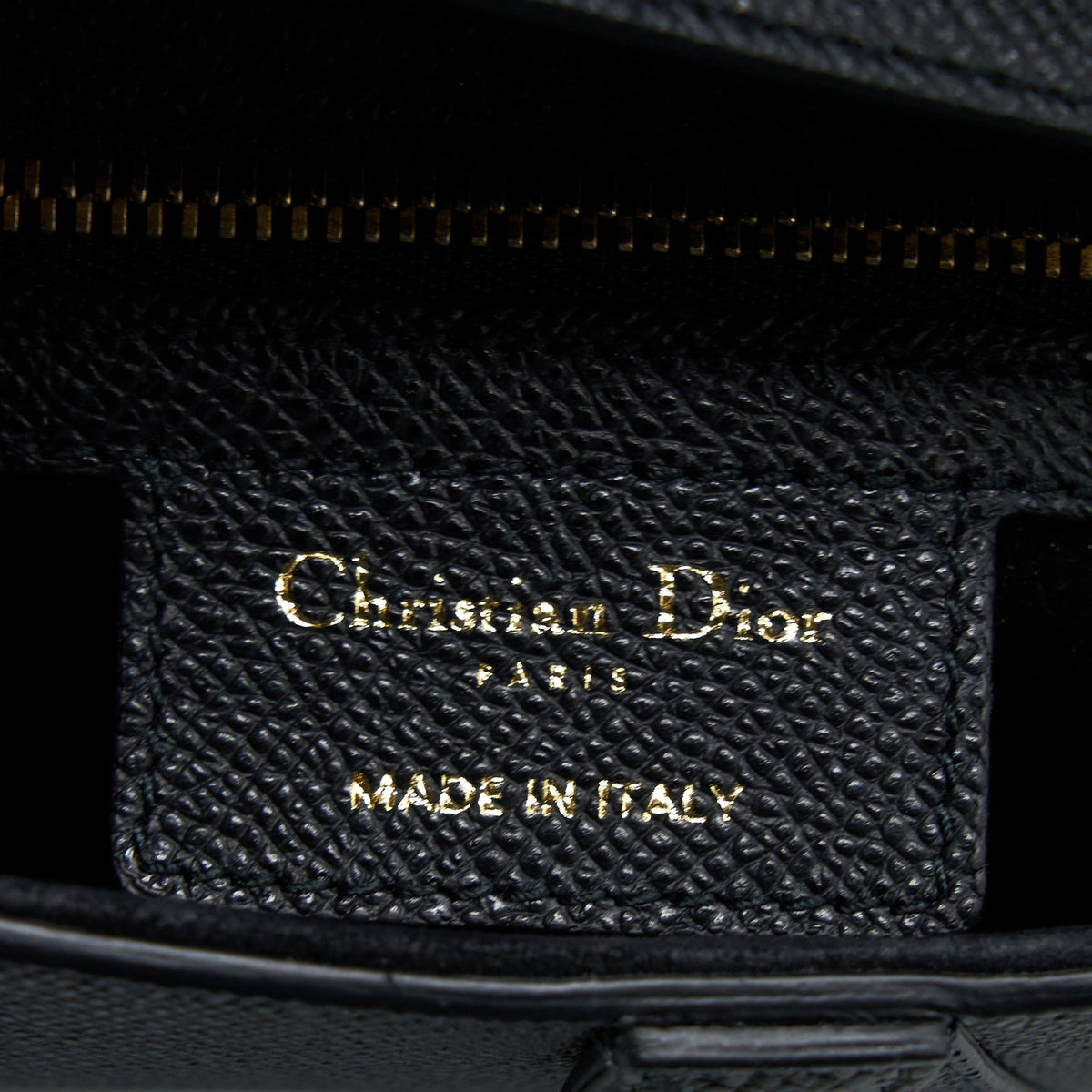 DIOR MEDIUM SADDLE BAG WITH STRAP GRAINED CALFSKIN BLACK GHW