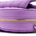 CHANEL 22S HEART BAG LAMBSKIN PURPLE LGHW (MICROCHIP)