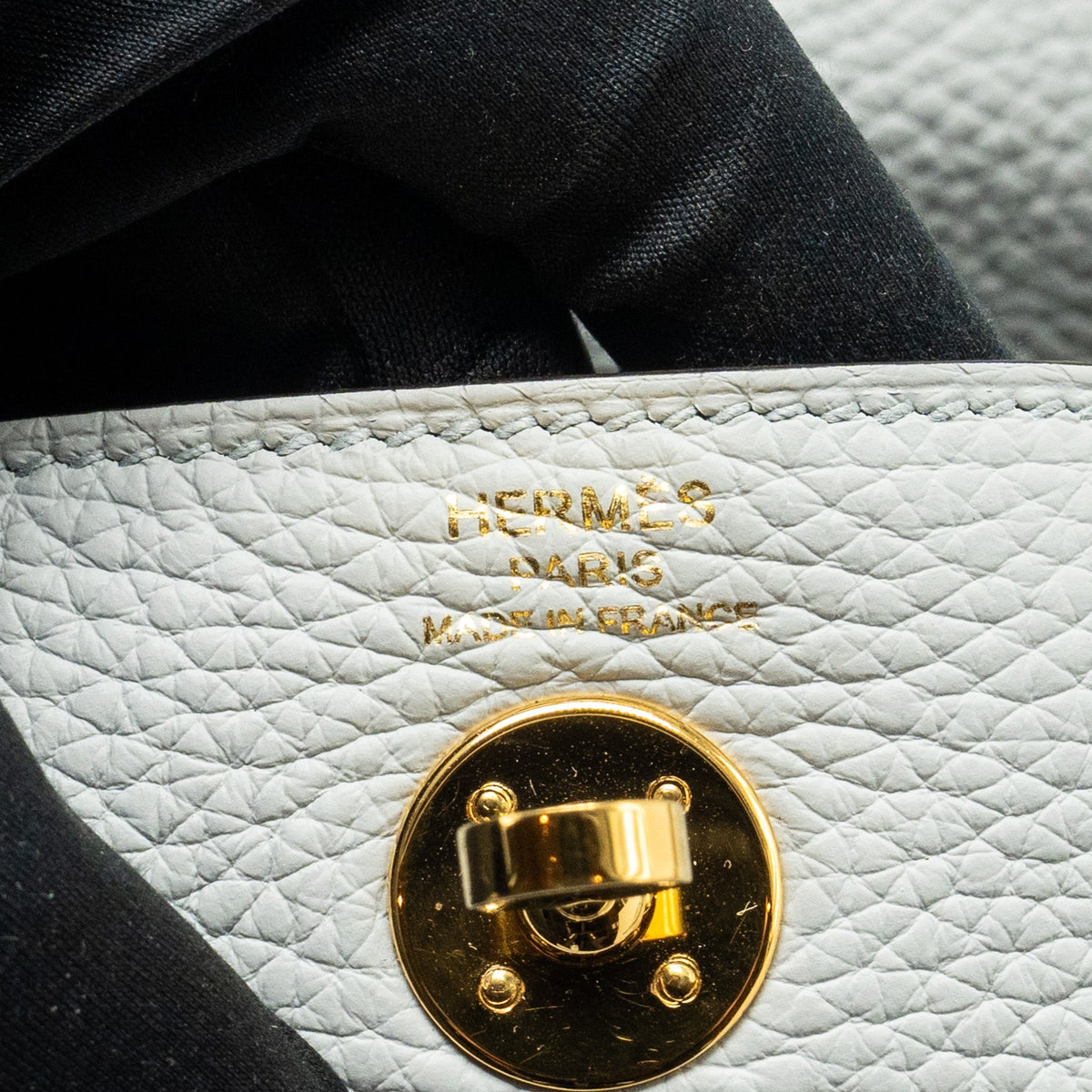 Hermes Mini Lindy Clemence Blue Pale GHW