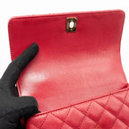 CHANEL SMALL COCO HANDLE CAVIAR RED LGHW (MICROCHIP)
