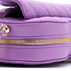 CHANEL 22S HEART BAG LAMBSKIN PURPLE LGHW (MICROCHIP)