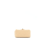 CHANEL 22C MINI SQUARE FLAP BAG LAMBSKIN BEIGE LGHW (MICROCHIP)