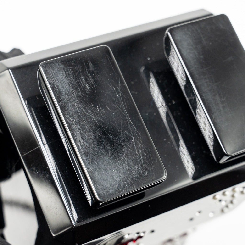 Chanel plexiglass crystal robot Minaudiere evening bag black SHW