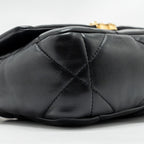 CHANEL SMALL 19BAG LAMBSKIN BLACK MULTICOLOUR HARDWARE