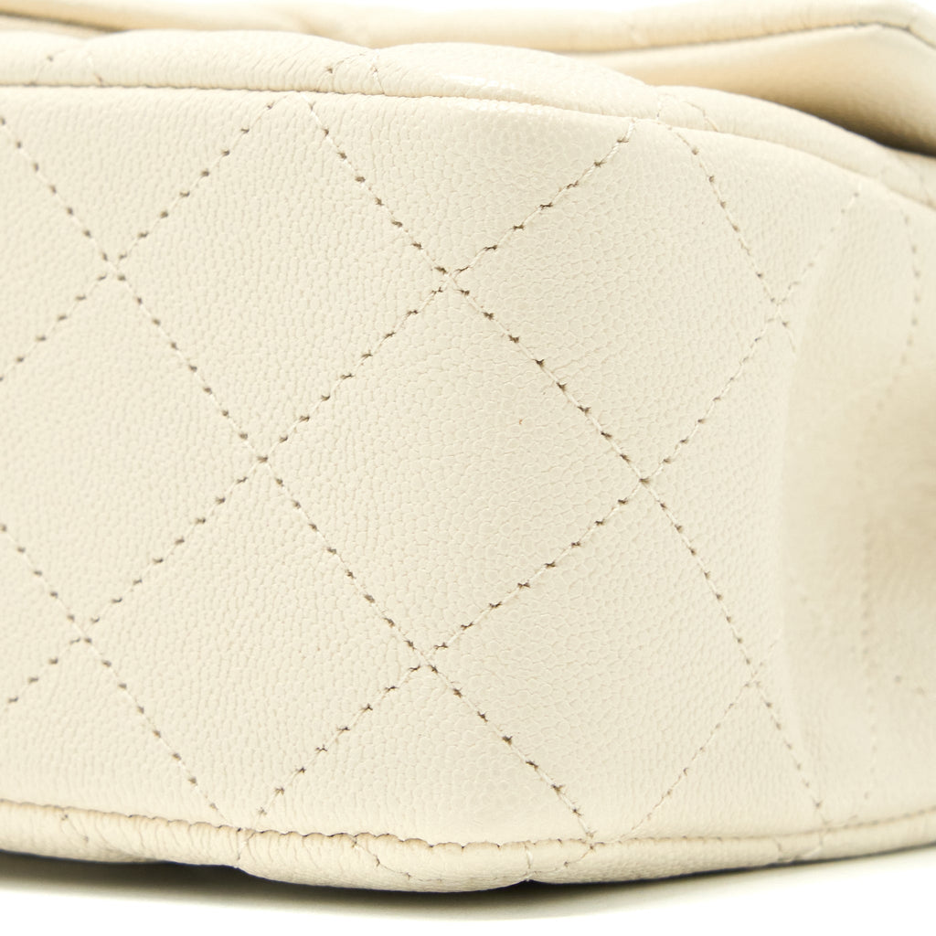 CHANEL TOP HANDLE MINI RECTANGULAR GRAINED CALFSKIN LIGHT BEIGE BRUSHED GHW