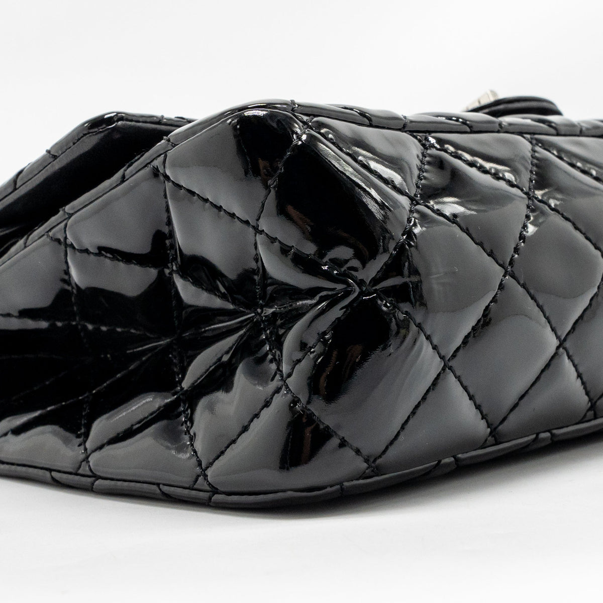 Chanel Large 2.55 Reissue Flap Bag Patent Leather Black SHW