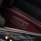 CHANEL SMALL COCO HANDLE CAVIAR BLACK LGHW (MICROCHIP)