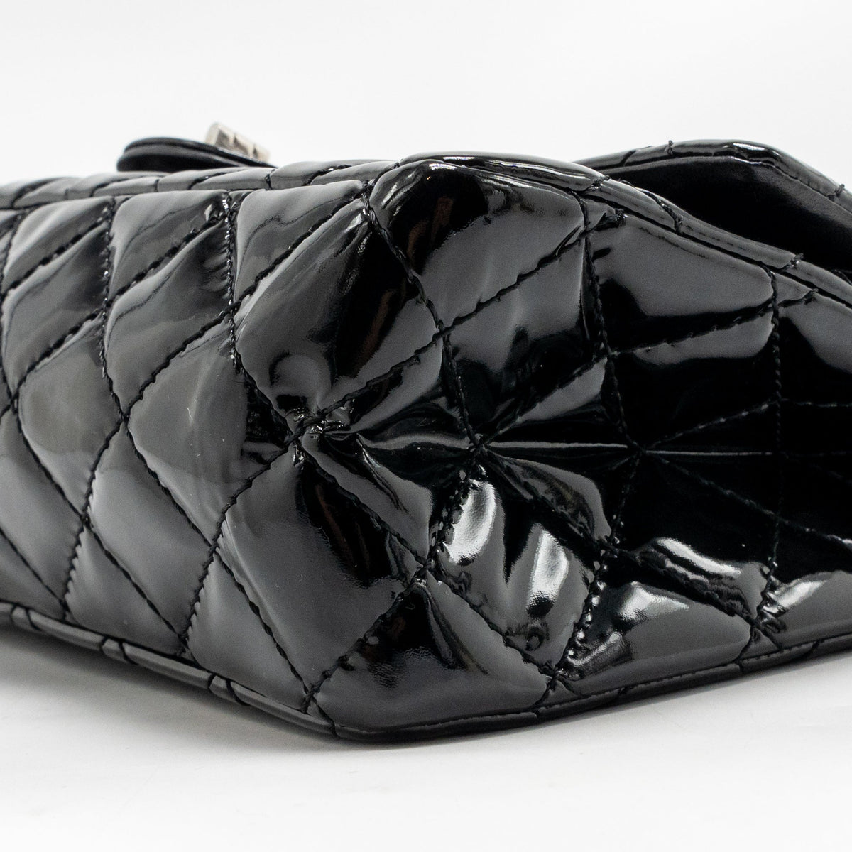 Chanel Large 2.55 Reissue Flap Bag Patent Leather Black SHW