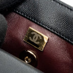CHANEL SMALL COCO HANDLE CAVIAR BLACK LGHW (MICROCHIP)
