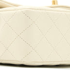 CHANEL TOP HANDLE MINI RECTANGULAR GRAINED CALFSKIN LIGHT BEIGE BRUSHED GHW
