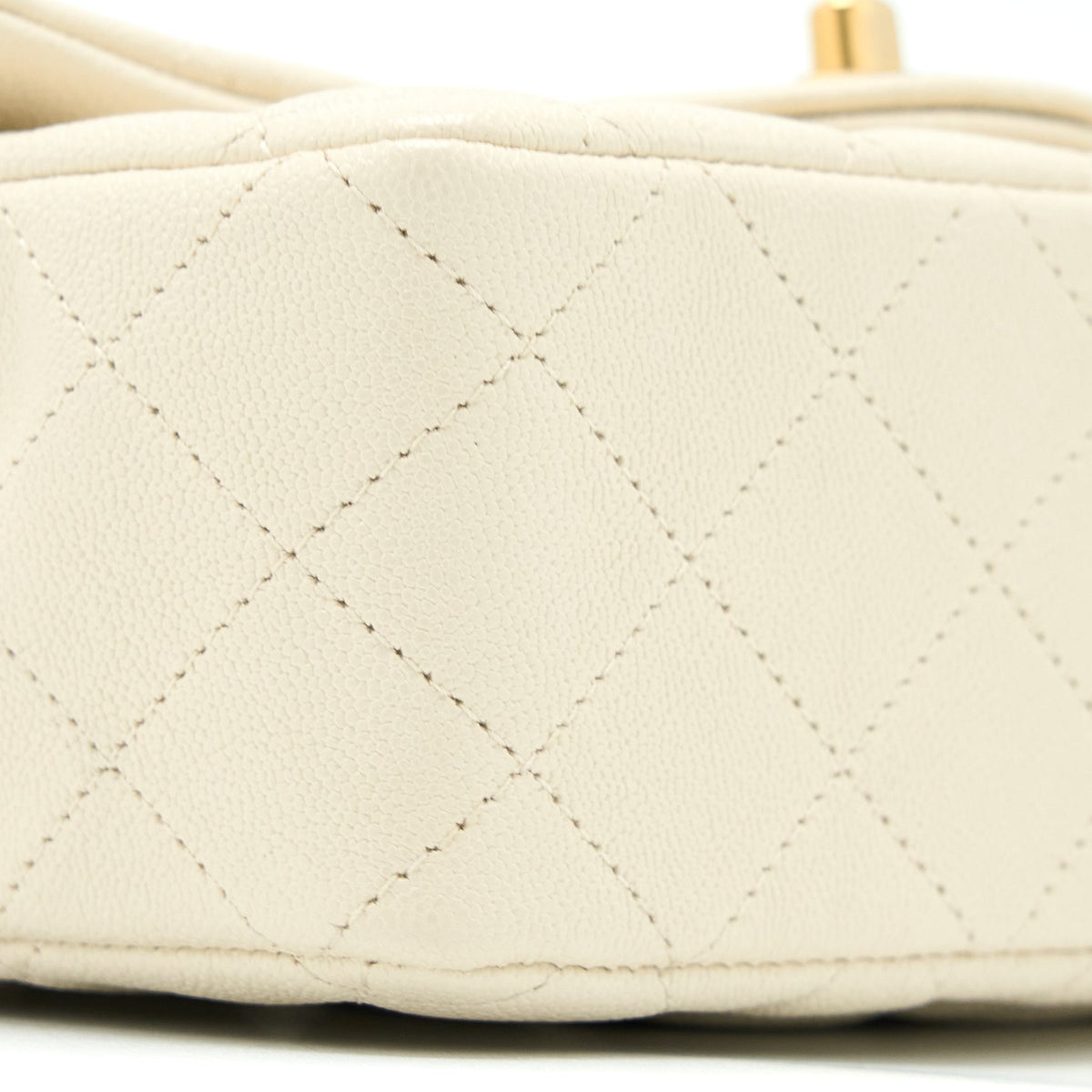 CHANEL TOP HANDLE MINI RECTANGULAR GRAINED CALFSKIN LIGHT BEIGE BRUSHED GHW