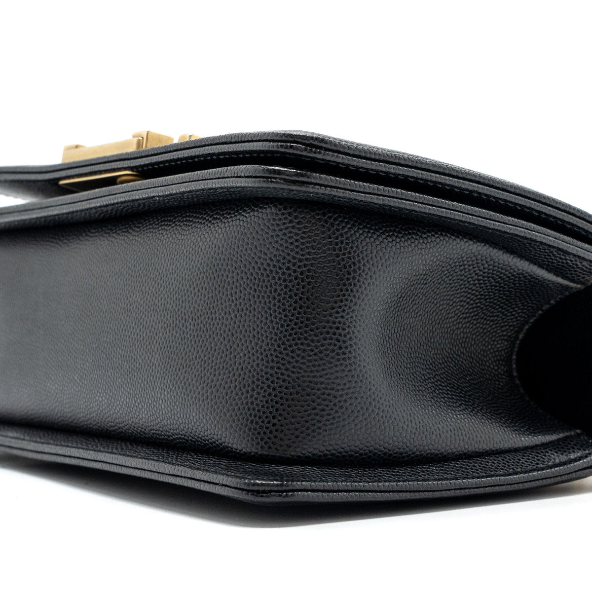 CHANEL SMALL BOY BAG CAVIAR BLACK GHW (MICROCHIP)