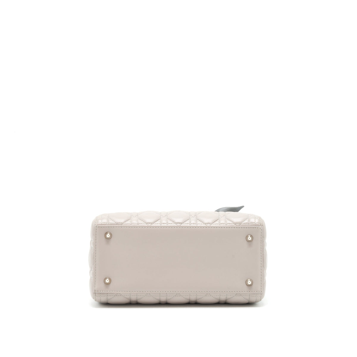 DIOR LADY DIOR MEDIUM LAMBSKIN GREY SHW WITH AN EXTRA TWILLY