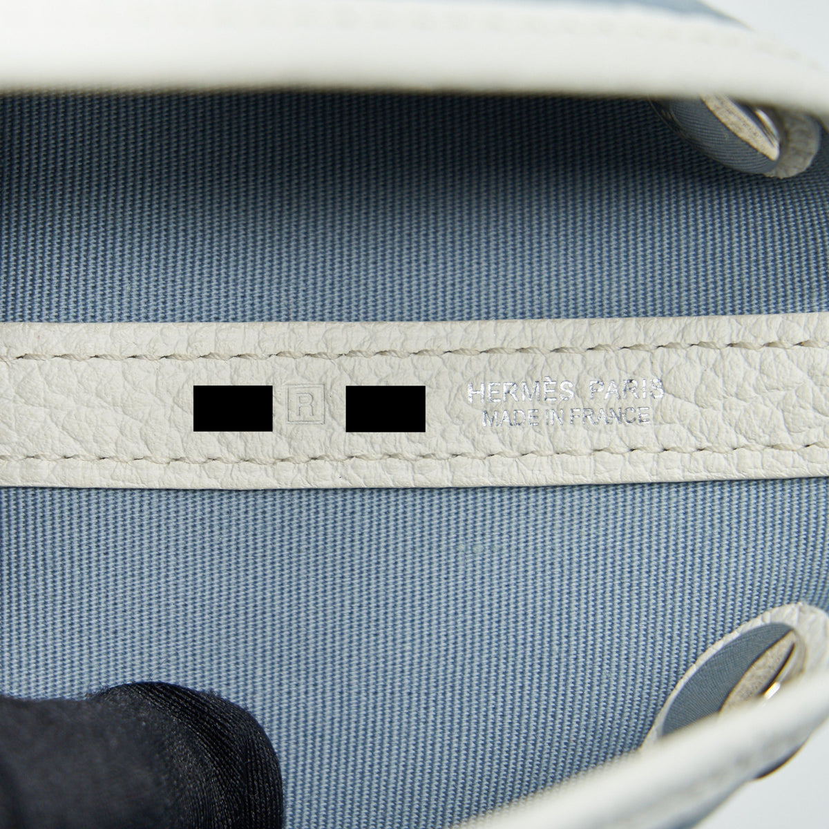 HERMES GARDEN PARTY 30 WHITE/BLUE JEAN SHW