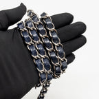 Chanel classic mini square flap bag caviar navy SHW