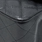 CHANEL CLASSIC JUMBO DOUBLE FLAP BAG BLACK CAVIAR GHW