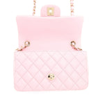 CHANEL 21S MINI RECTANGULAR FLAP BAG LAMBSKIN PINK LGHW