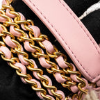 CHANEL 23S TOP HANDLE SMALL VANITY CASE WITH CHAIN TWEED/LAMBSKIN PINK BRUSHED GHW(MICROCHIP)