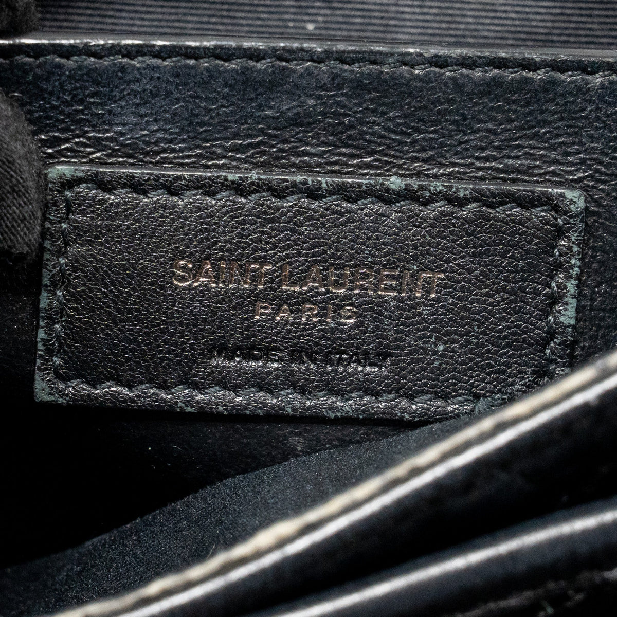 Saint Laurent/YSL Niki Baby Flap Bag Vintage Calfskin Black Ruthenium Hardware