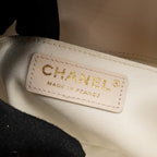 CHANEL SMALL BOY BAG LAMBSKIN CREAM WHITE GHW