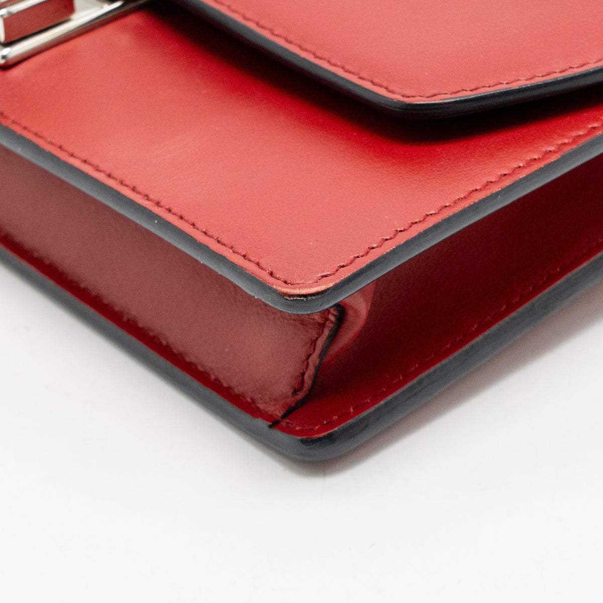 Prada Elektra Wallet on Chain Calfskin Red/Black SHW