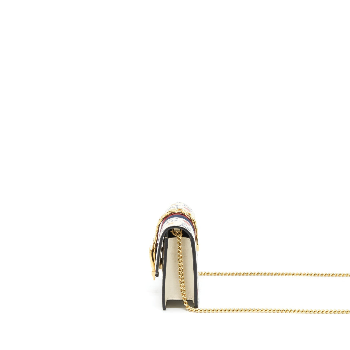 GUCCI MINI SYLVIE CROSSBODY BAG WHITE/MULTICOLOUR GHW