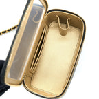 CHANEL PEARL CRUSH LONG VANITY CASE LAMBSKIN BLACK GHW (MICROCHIP)