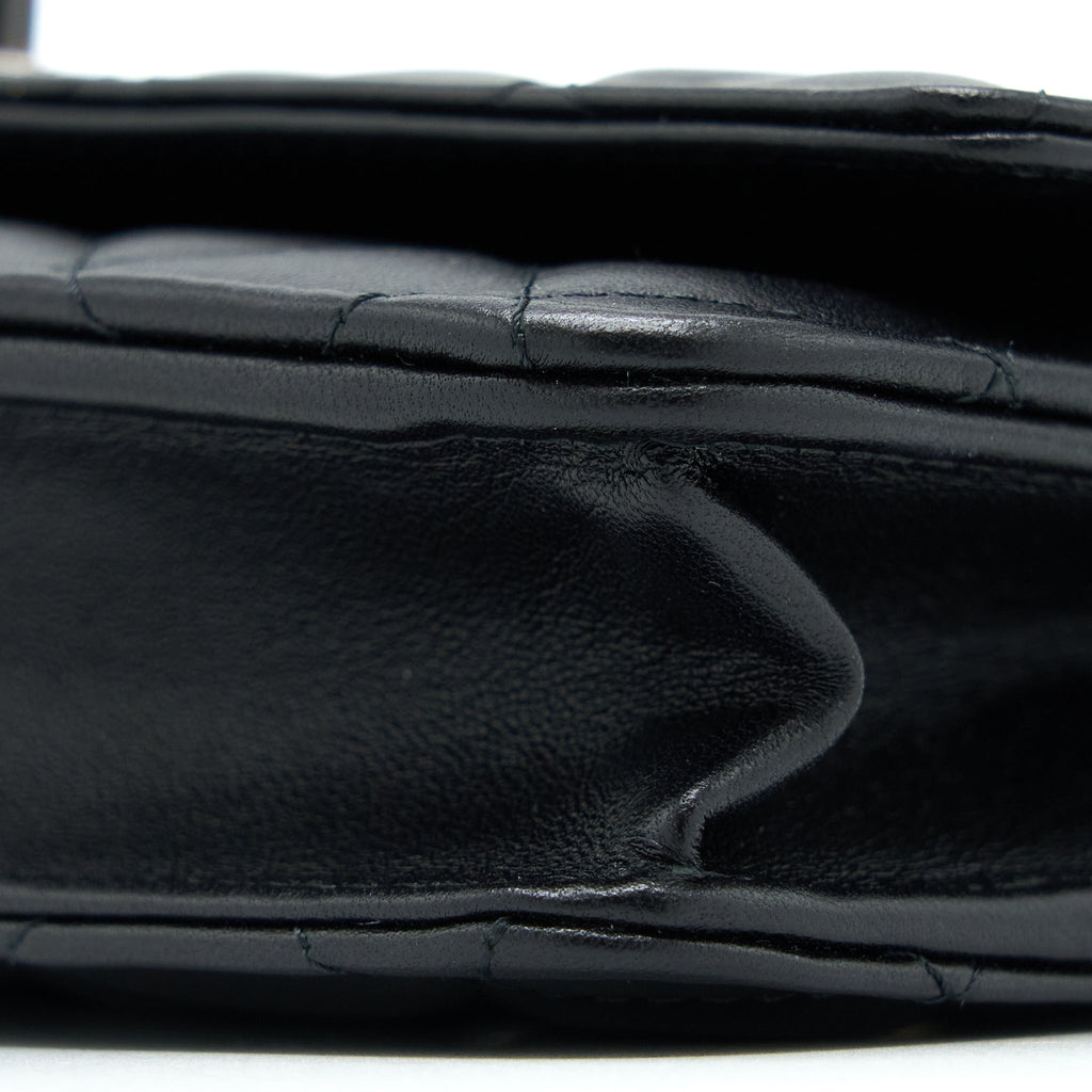 CHANEL TRENDY CC WALLET ON CHAIN LAMBSKIN SO BLACK WITH BLACK HARDWARE (MICROCHIP)