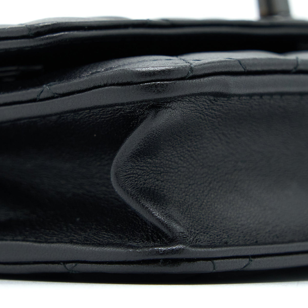 CHANEL TRENDY CC WALLET ON CHAIN LAMBSKIN SO BLACK WITH BLACK HARDWARE (MICROCHIP)