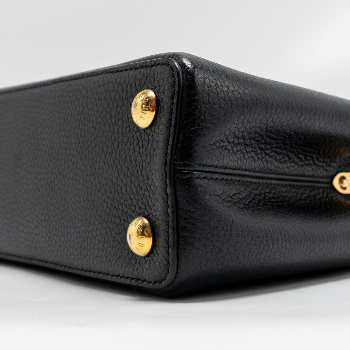 LOUIS VUITTON CAPUCINES BB CALFSKIN BLACK GHW