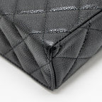 Chanel slim vanity with chain caviar black LGHW (microchip)