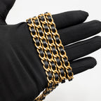 Chanel enamel top handle mini round vanity with chain lambskin black GHW (microchip)