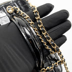 Chanel Top Handle Long Vanity Crocodile Embossed Calfskin Black GHW (Microchip)