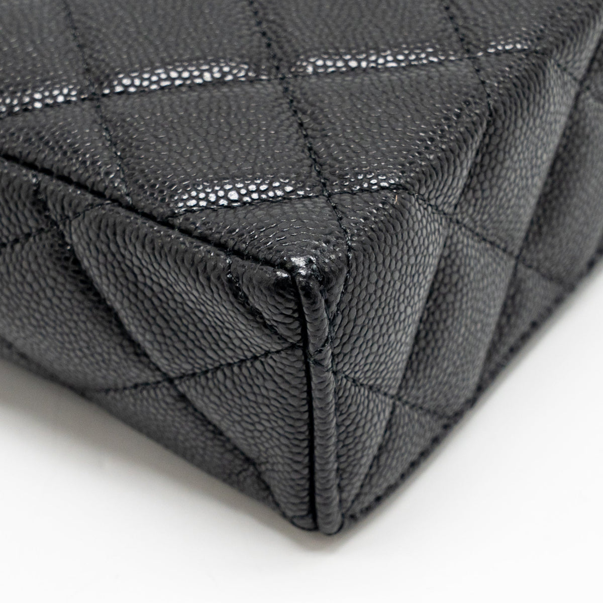 Chanel slim vanity with chain caviar black LGHW (microchip)