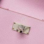 Hermes Kelly Pocket Compact Wallet Epsom X9 Mauve Sylvestre SHW