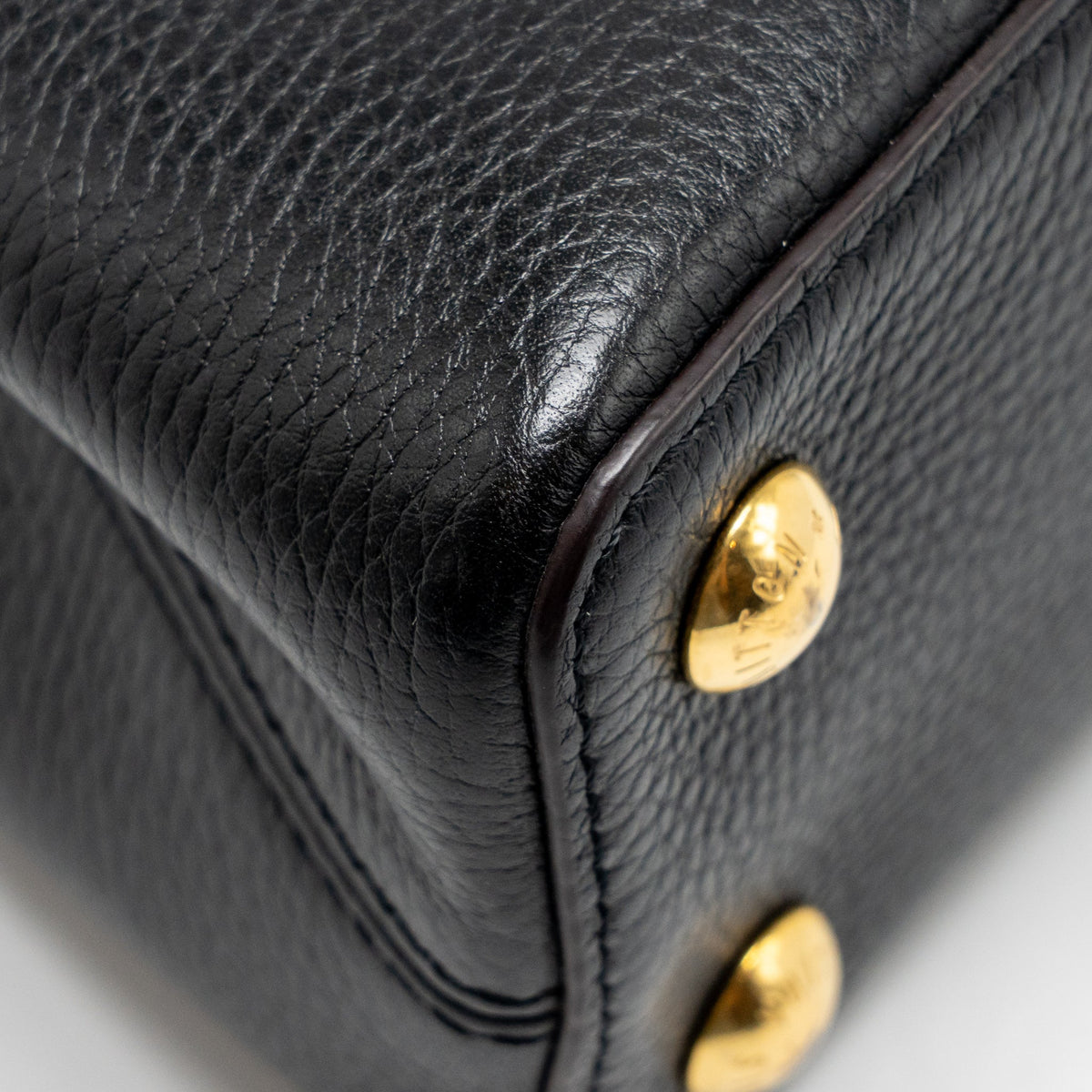 LOUIS VUITTON CAPUCINES BB CALFSKIN BLACK GHW
