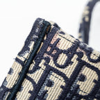 DIOR MEDIUM BOOK TOTE BLUE OBLIQUE EMBOIDERY
