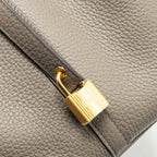 Hermes Picotin 22 Lock Bag Clemence Gris Etain GHW