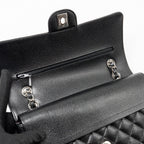 CHANEL MEDIUM CLASSIC DOUBLE FLAP BAG CAVIAR BLACK SHW