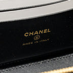 Chanel Top Handle Long Vanity Crocodile Embossed Calfskin Black GHW (Microchip)